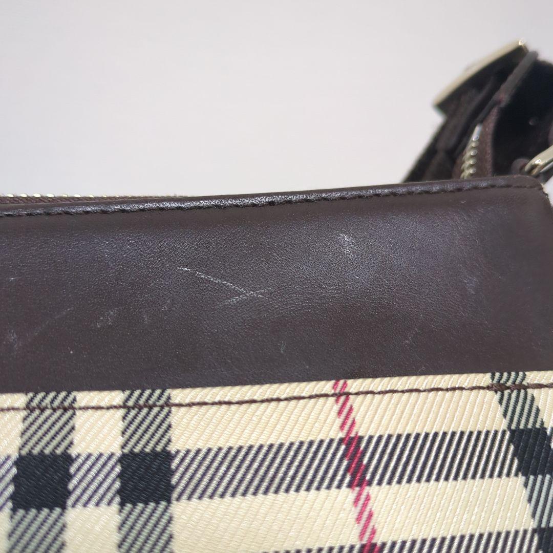 【美品】BURBERRY ノバチェック キャンバス レザー コンビ ショルダー
