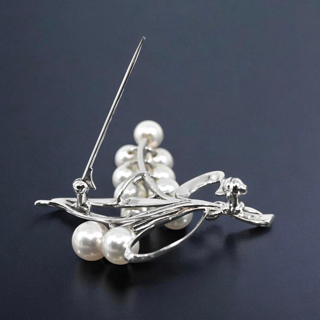 【未使用保管品】ミキモト　花珠級　アコヤ　パール　本真珠　ブローチ　コサージュ