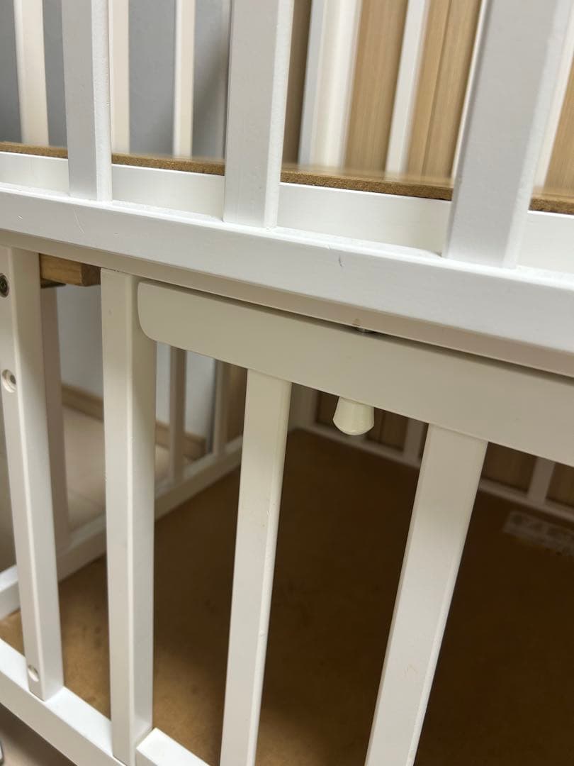 【送料込】KATOJI ミニベビーベッド　ハイタイプ　マットレス・シーツ付