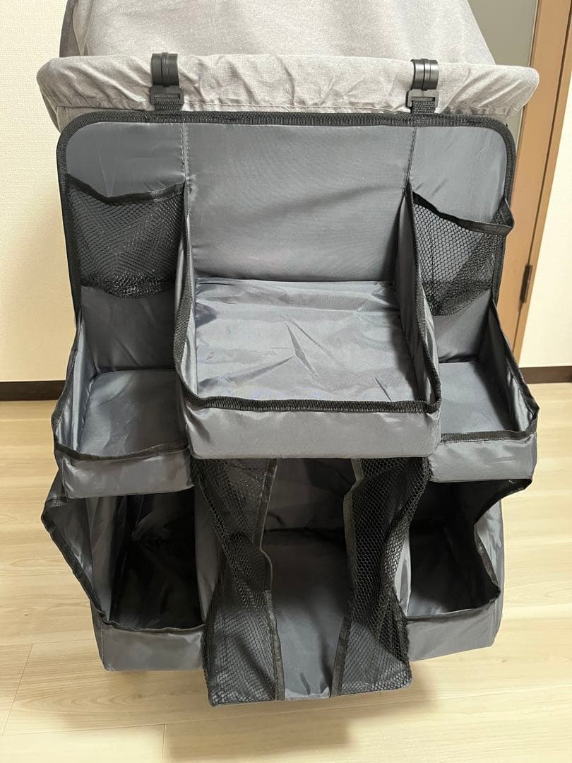 ZOOBLY ベビーベッド 蚊帳・ベッドサイド収納付き