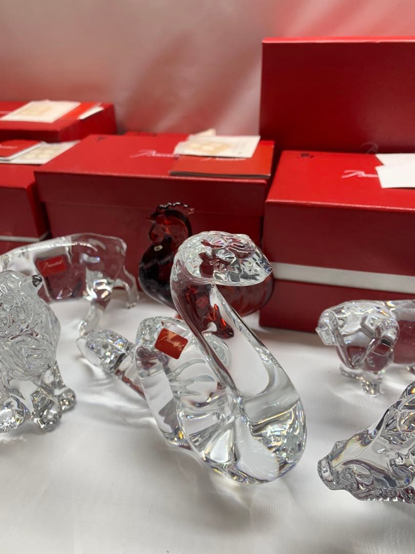 超美品　バカラ　十二支セット　クリスタルガラス 　干支の置物　12点セット箱あり
