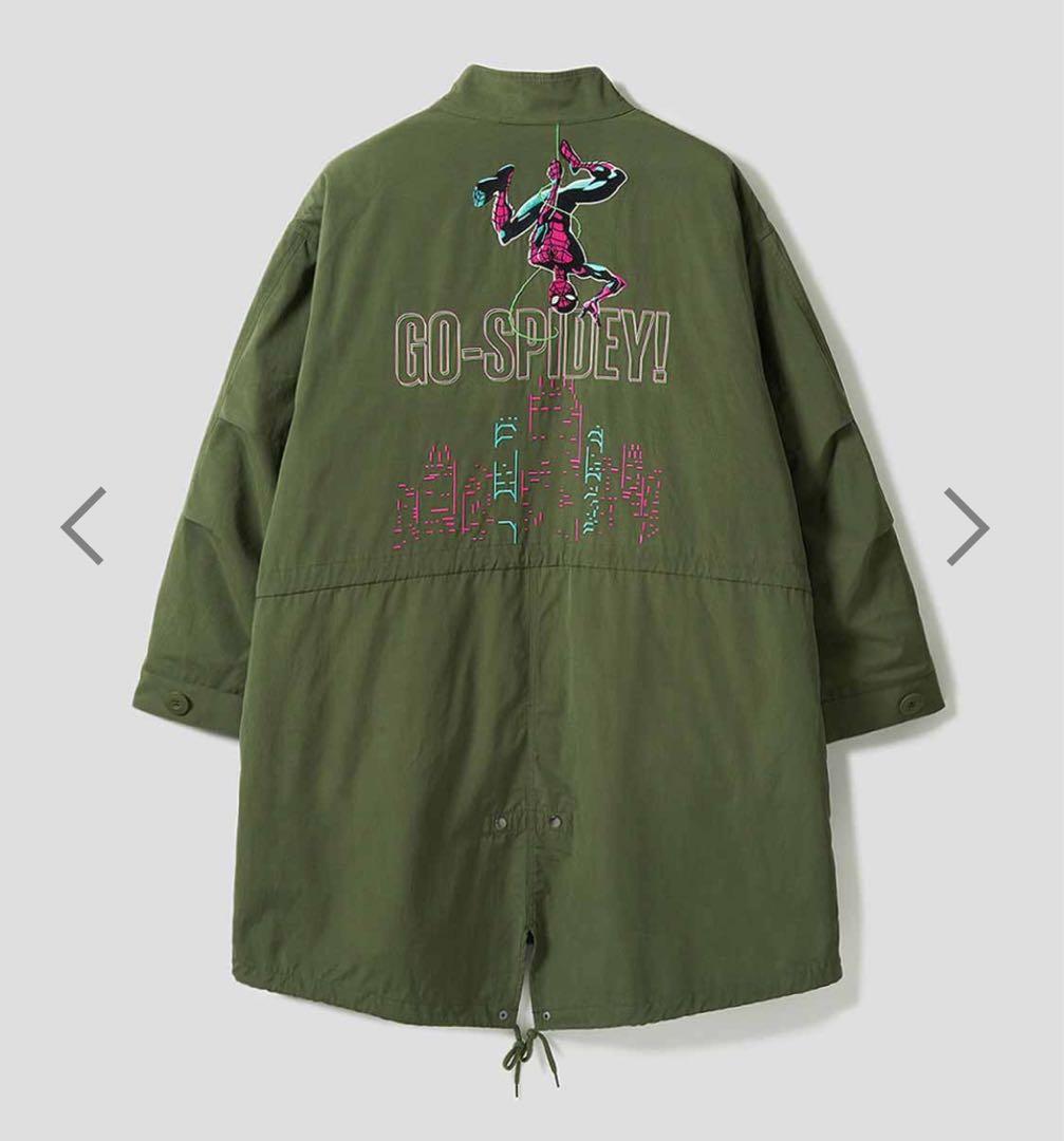 グラニフ　スパイダーマン　スパイディ VS ヴィラン　モッズコート