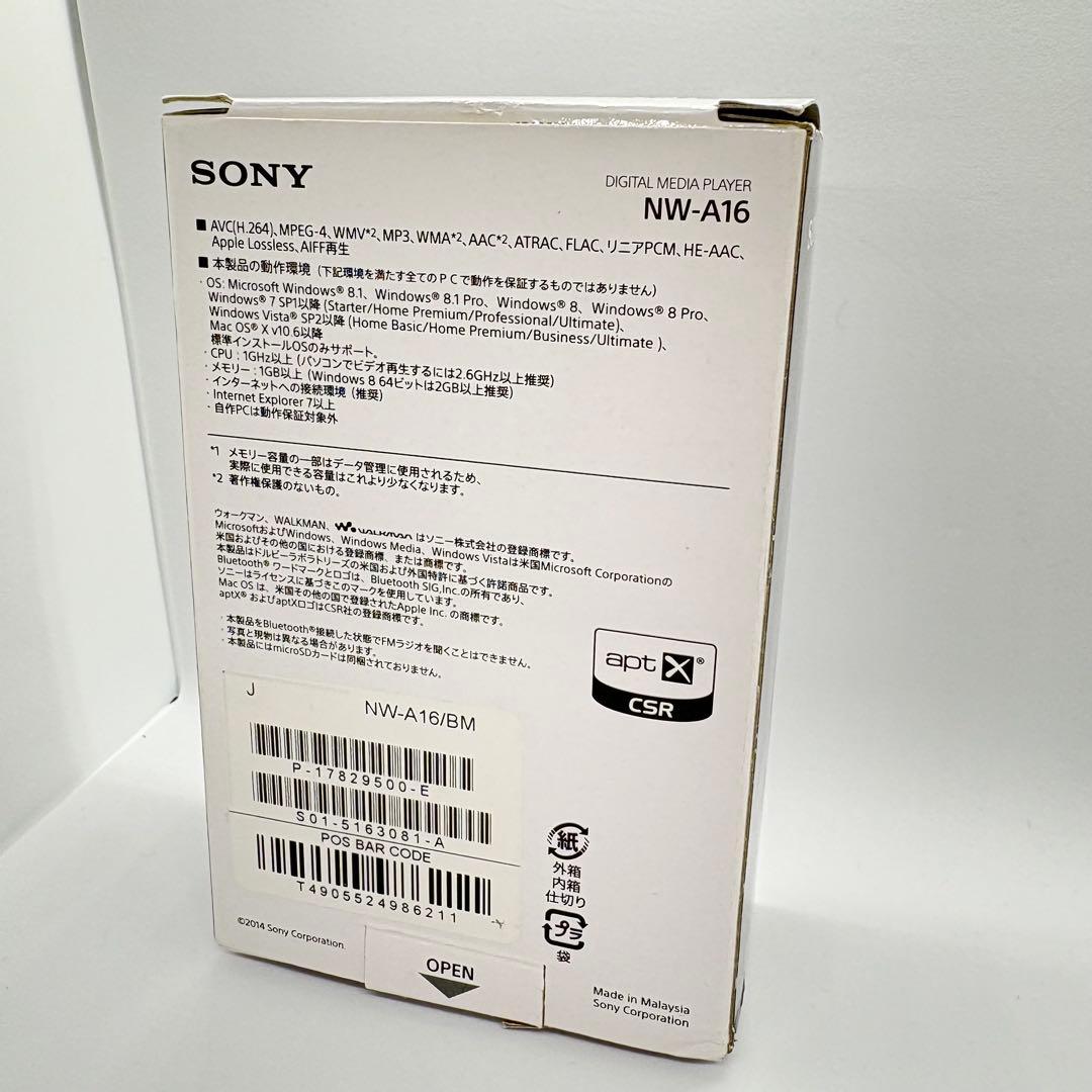 美品　NW-A16 [32GB] 箱、説明書、充電ケーブル付き