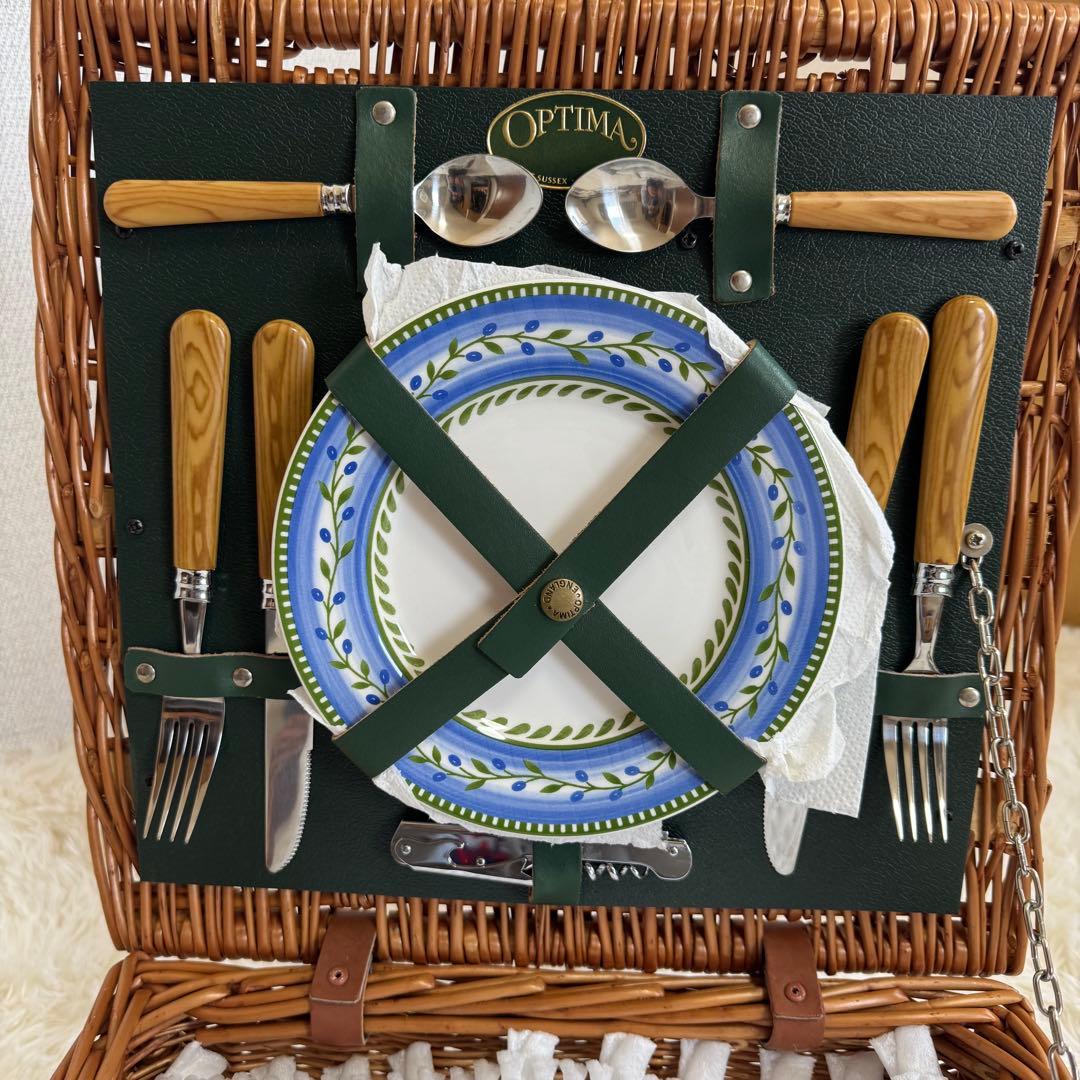 optima 英国製ピクニックバスケット ヴィンテージ　美品
