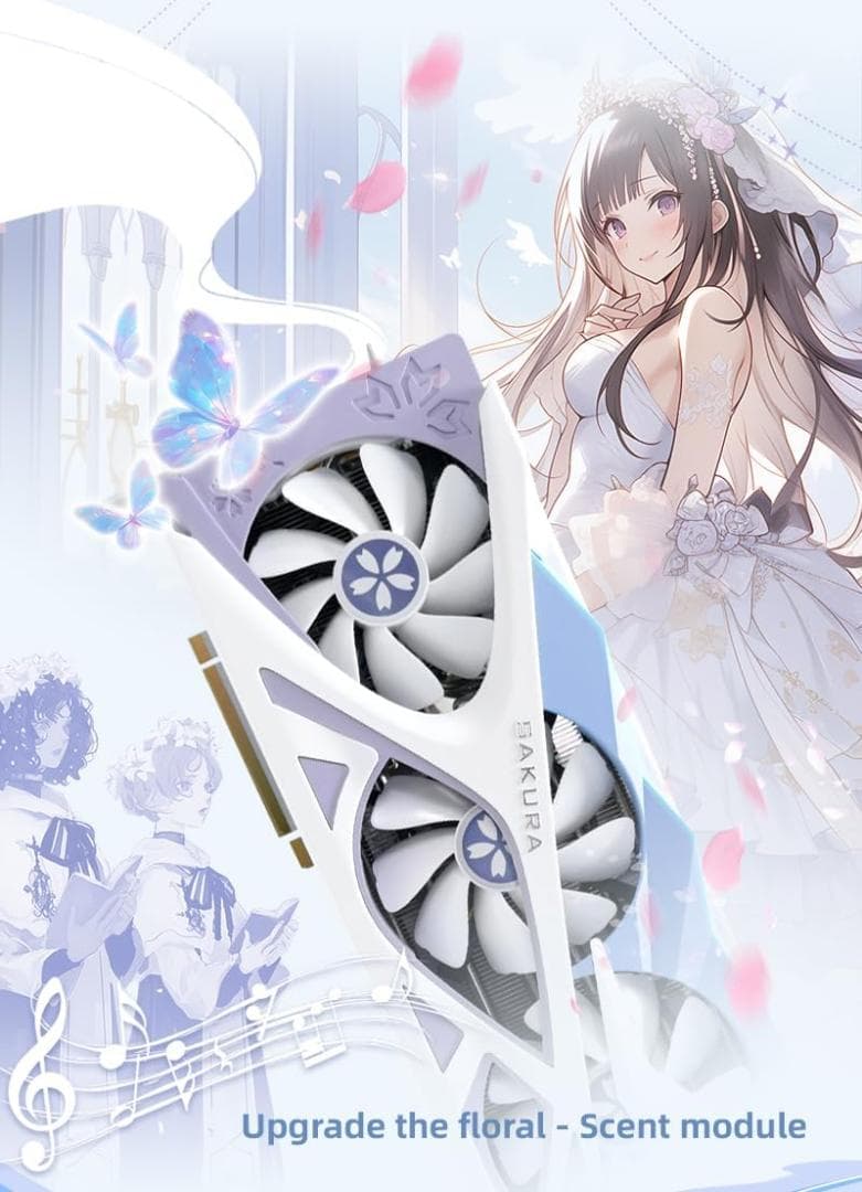グラフィックボード・グラボ・ビデオカード YESTON RX9070XT-16GD6 Sakura OC