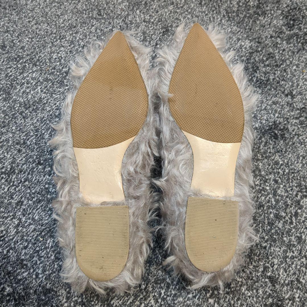 ピッピシック フラットシューズ パンプス ビジュー ファー jewelry