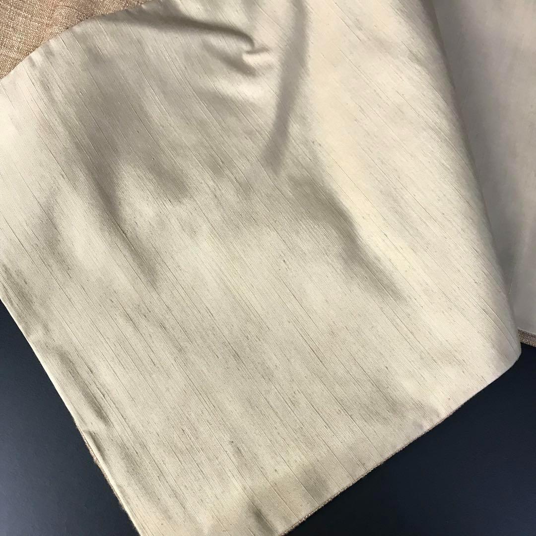 ZF-858 袋帯 洒落帯 紬 上質 正絹 太鼓柄 高級 逸品