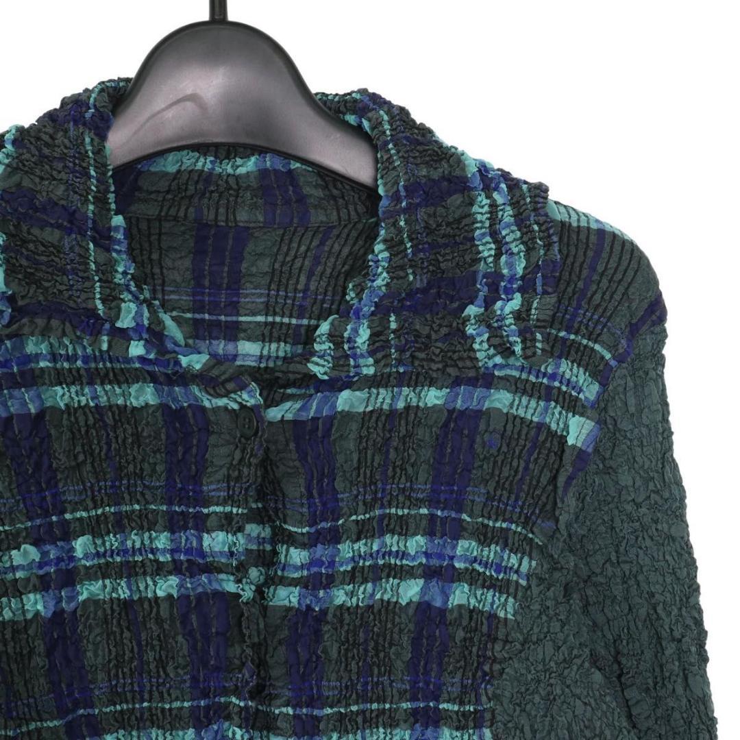 y2k ISSEY MIYAKE ミーイッセイミヤケ　トップス　シワ加工 総柄
