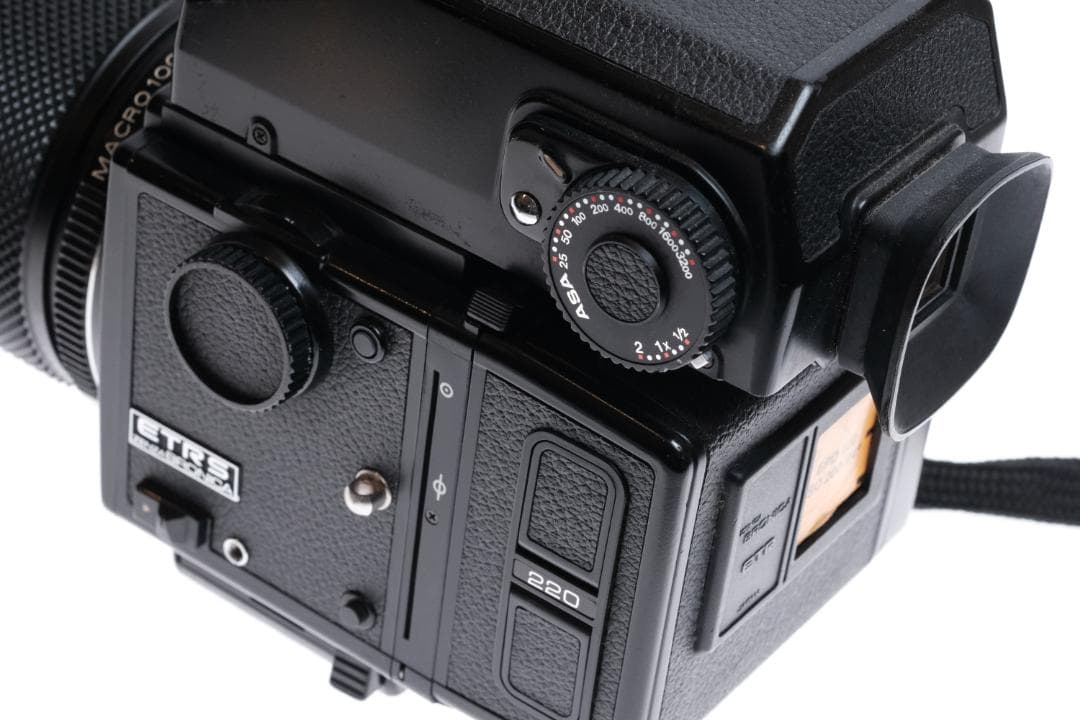 ブロニカ ETRS AE-II 100mmマクロ ＆250mm 蛇腹フード付