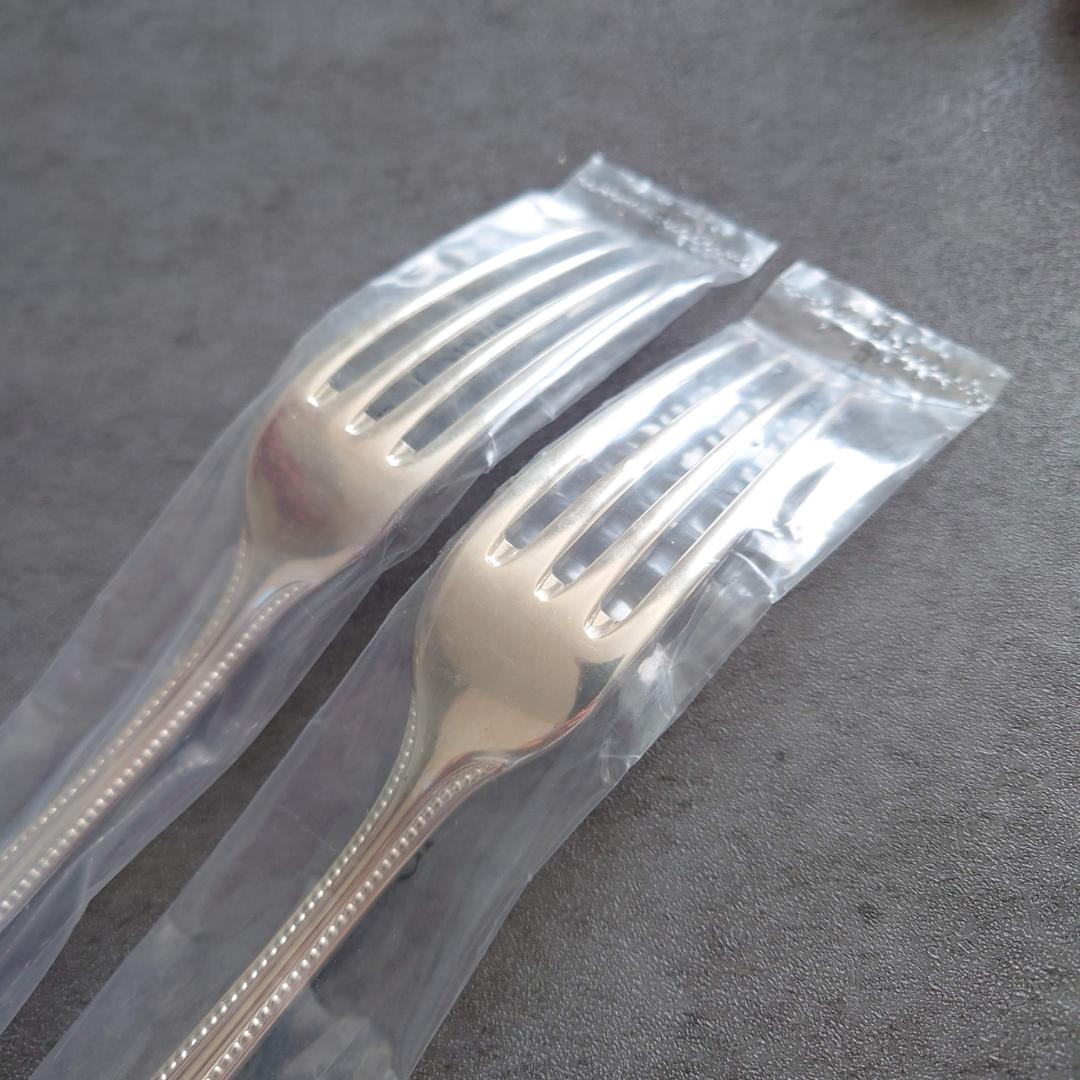 クリストフル パール 未開封 テーブルフォーク 2点