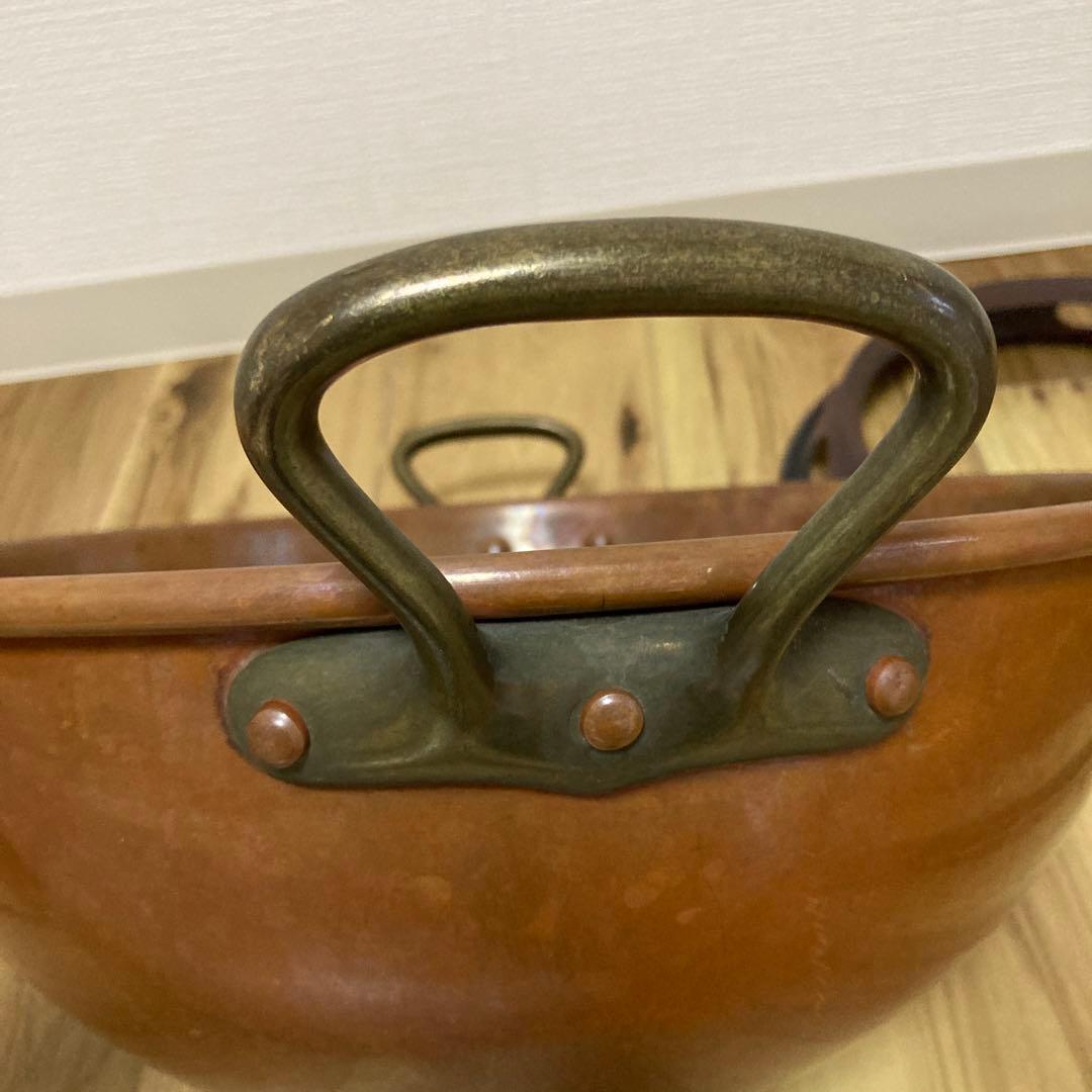 銅製 両手鍋 深型