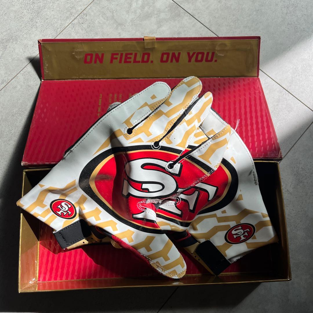 Nike NFLグローブ 49ers (諸事情:12/27以降配送)