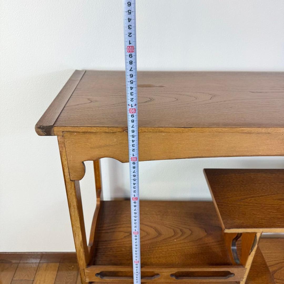 【美品】欅材 煎茶棚 茶箪笥 和家具 唐木 アンティーク　 915-1