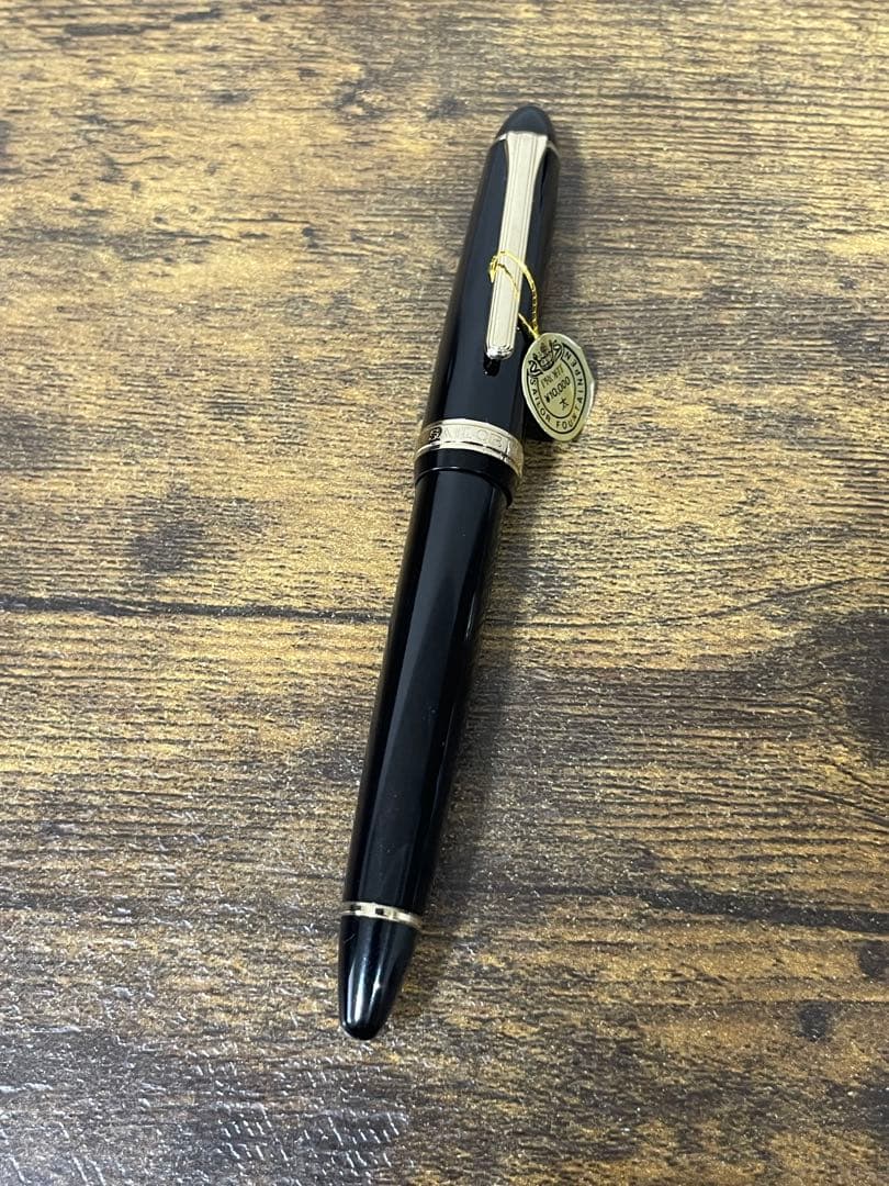 未使用　タグ付き　旧ニブ　JIS刻印　14金　ホワイトゴールド　万年筆　字幅B