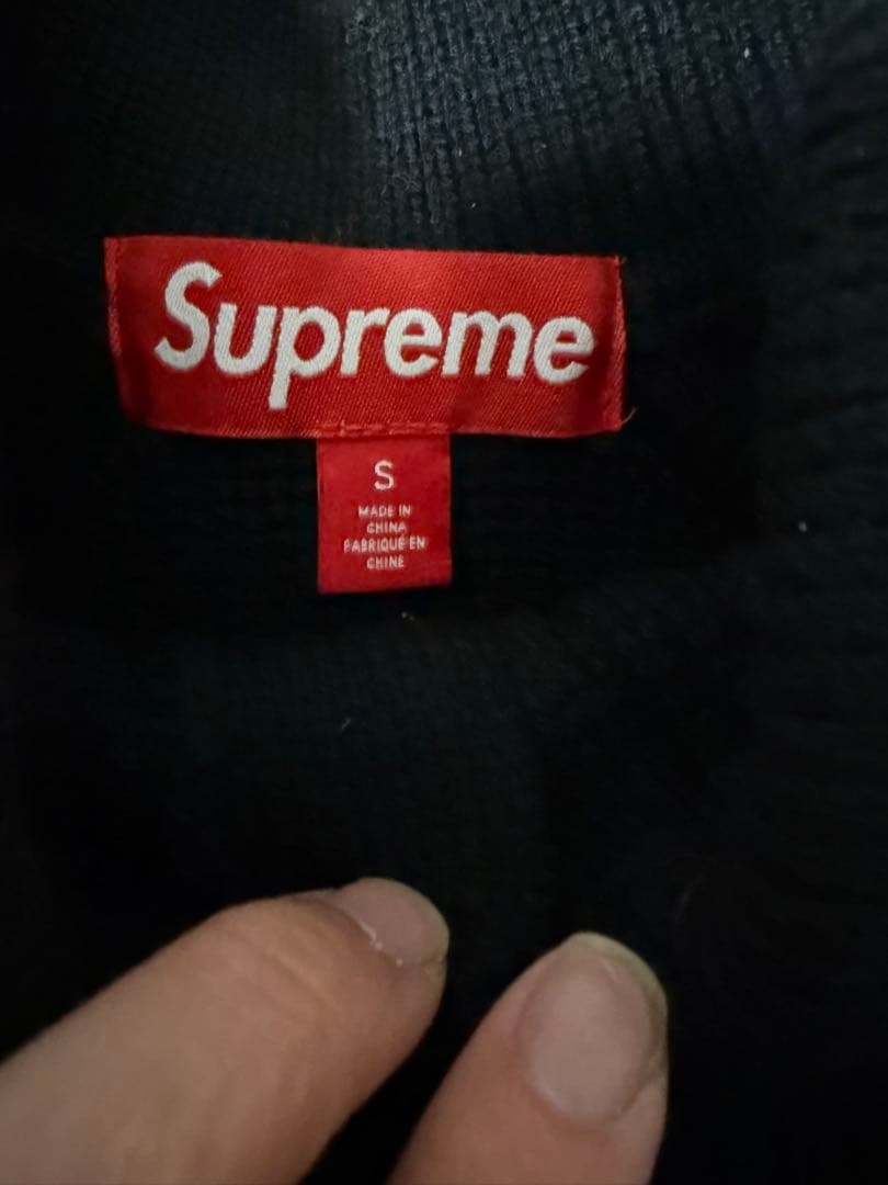 トップス Supreme Small Box Polo Sweater Black S