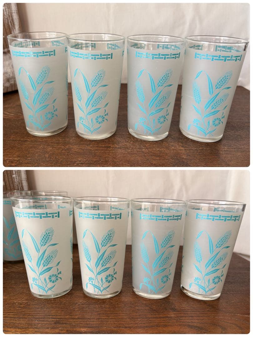 最終価格 ビンテージ グラス8個＆グラスホルダー セット