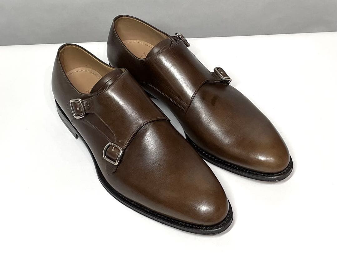 【新品同様✨️】BALLY バリー ダブルモンク ブラウン US9EEE 革靴