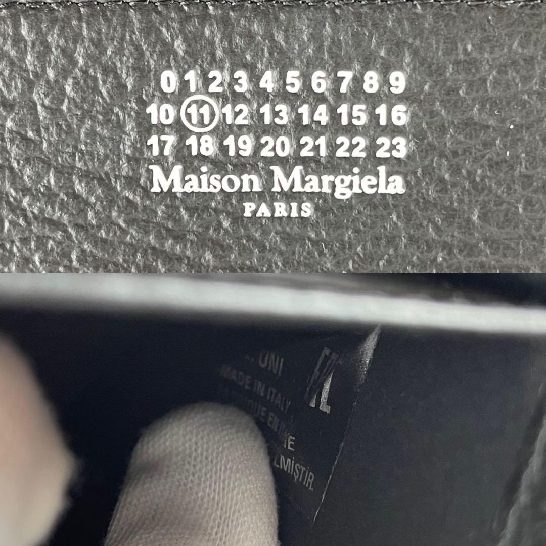 【未使用級】メゾンマルジェラ チェーンショルダーウォレット 4ステッチ フラップ