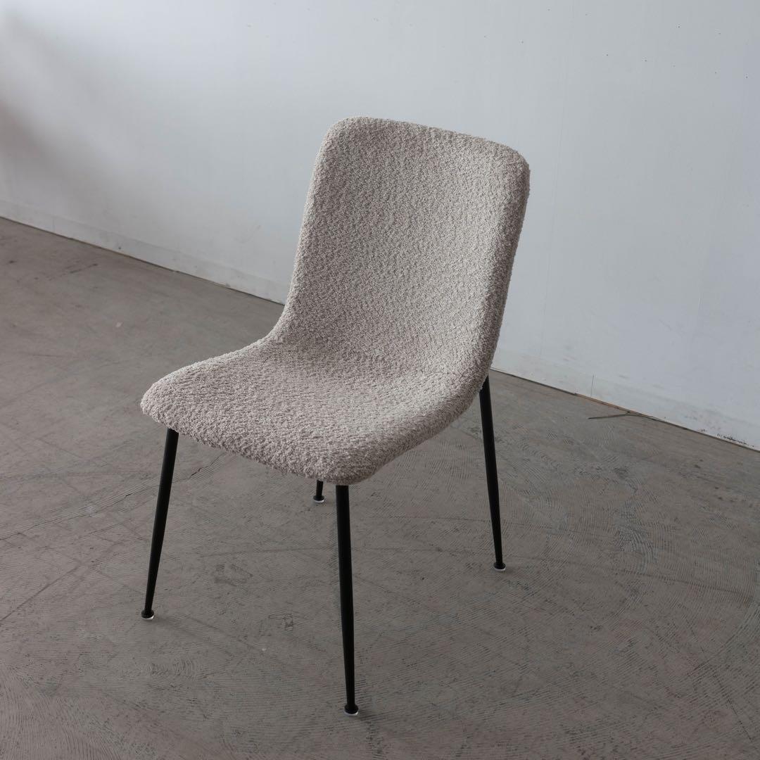 アイボリー　ファブリックダイニングチェア