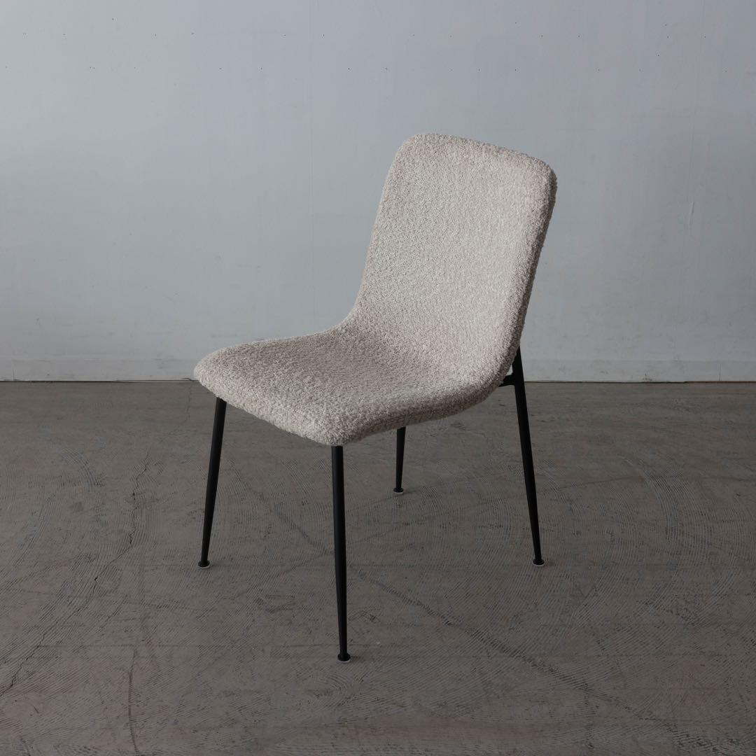 アイボリー　ファブリックダイニングチェア