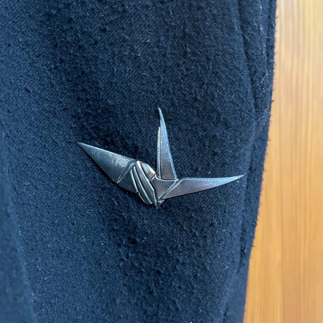 1PIU1UGUALE3折り鶴刺繍 ブラックパンツ