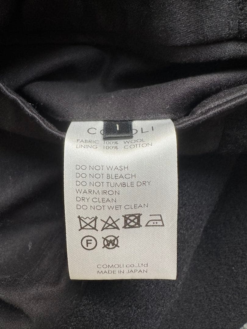 【最終価格】COMOLIコモリ19AWウール ショールカラーコート