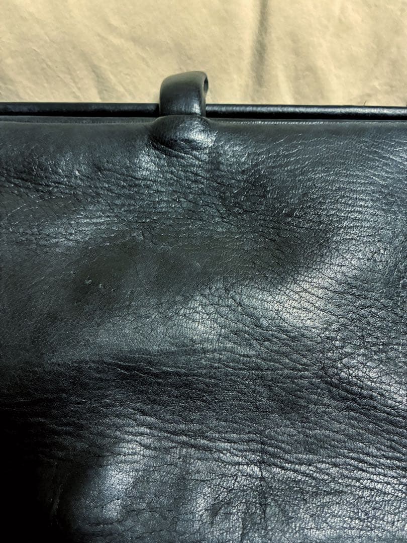 Aeta ディアレザー　ブラックショルダーバッグ　M