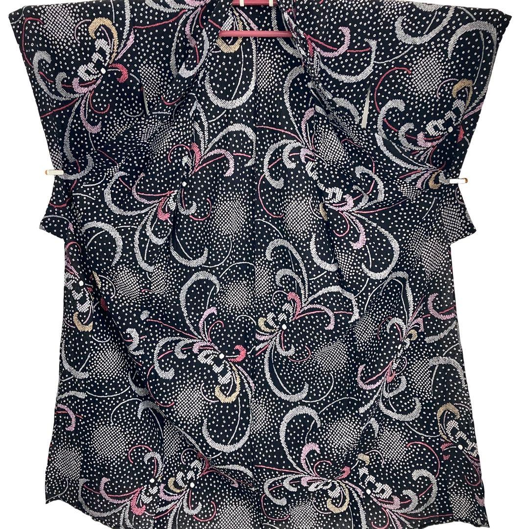 ™️34 身丈163 絞り染め　有松絞り　絞り浴衣　浴衣