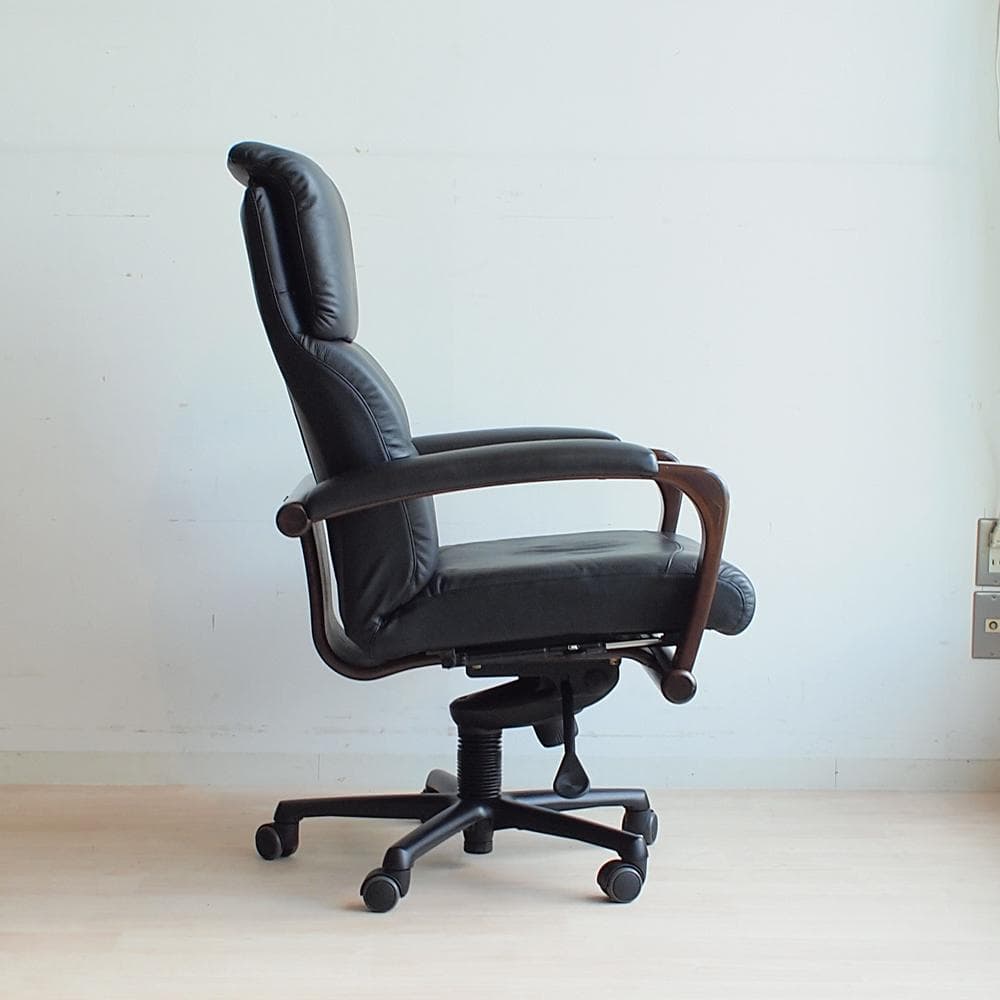 冨士ファニチア/FUJI FURNITURE 本革 デスクチェア ハイバック