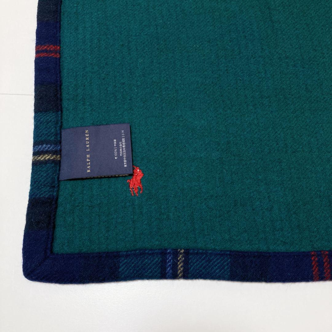 【新品】Ralph Lauren ラルフローレン チェック柄ひざ掛け ウール