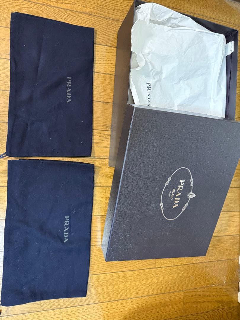 PRADA ダイアパソン オペークブラッシュドレザー レースアップ シューズ