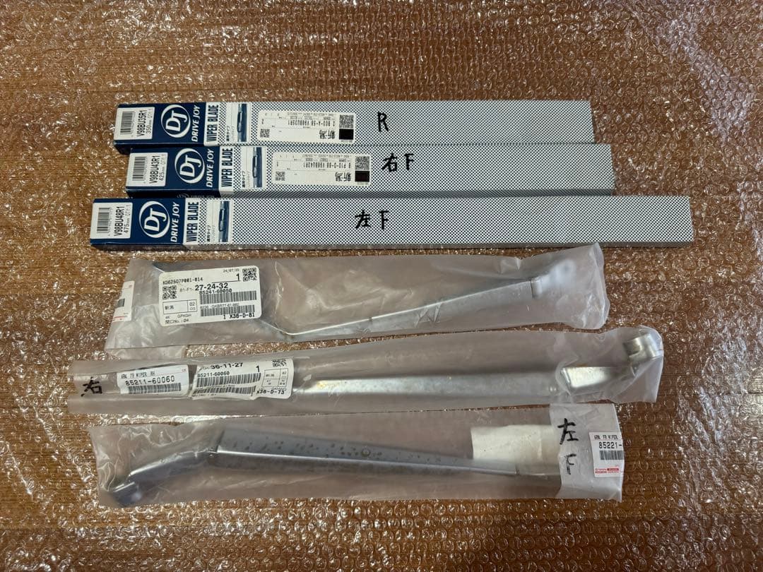 【名古屋メッキ（株）制作】78プラド用メッキワイパー・アームブレード・前後セット