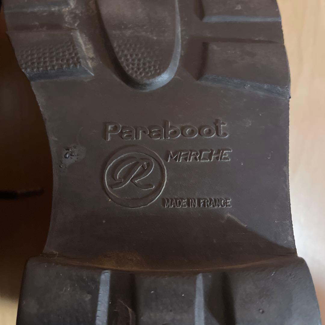 フランス製【パラブーツ】ヴィンテージでかタグ ミドルカットモカシンレザーシューズ