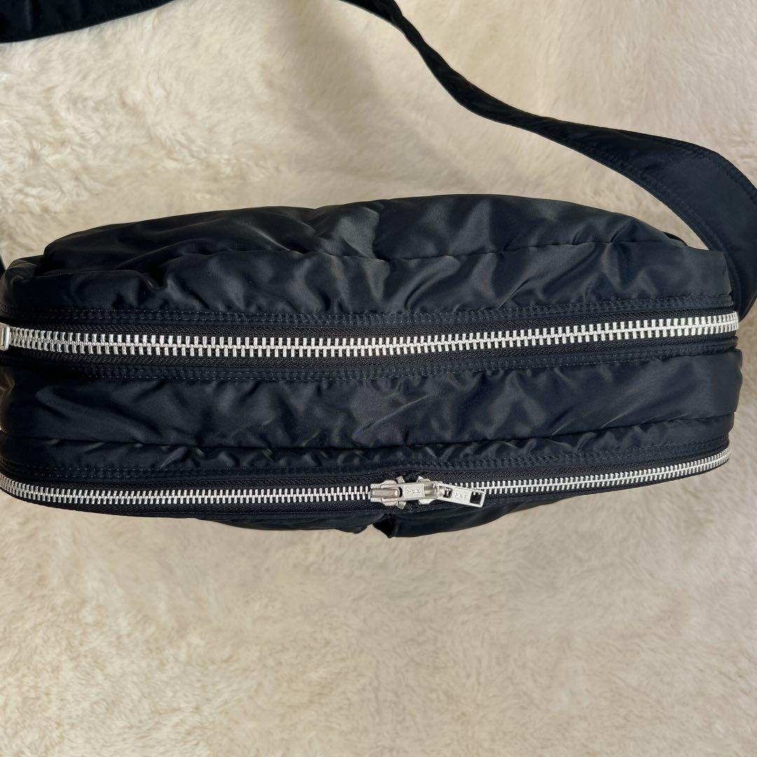 美品✨PORTER タンカー ショルダーバッグ (XL) ブラック ２層式 拡張