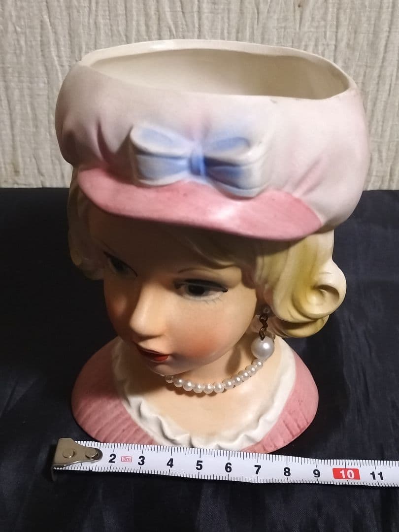 Relpo（レルポ）陶器　花瓶　貴婦人　日本製　ヘッドベース ヴィンテージ