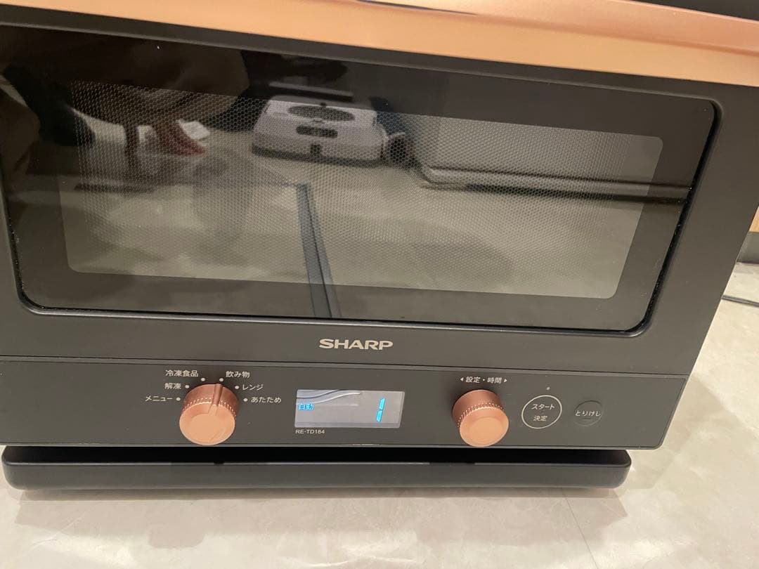 SHARP RE-TD184 ブラック 単機能電子レンジ 18L 2024年袋