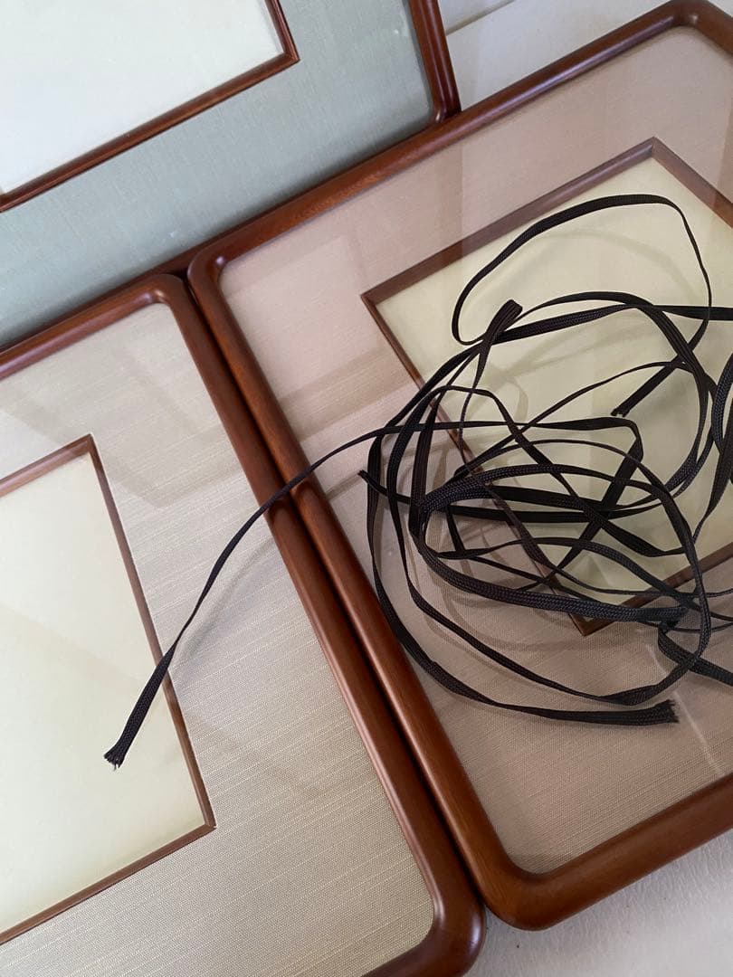 書道額縁　3枚セット　隅丸　色紙額縁　和額　未使用