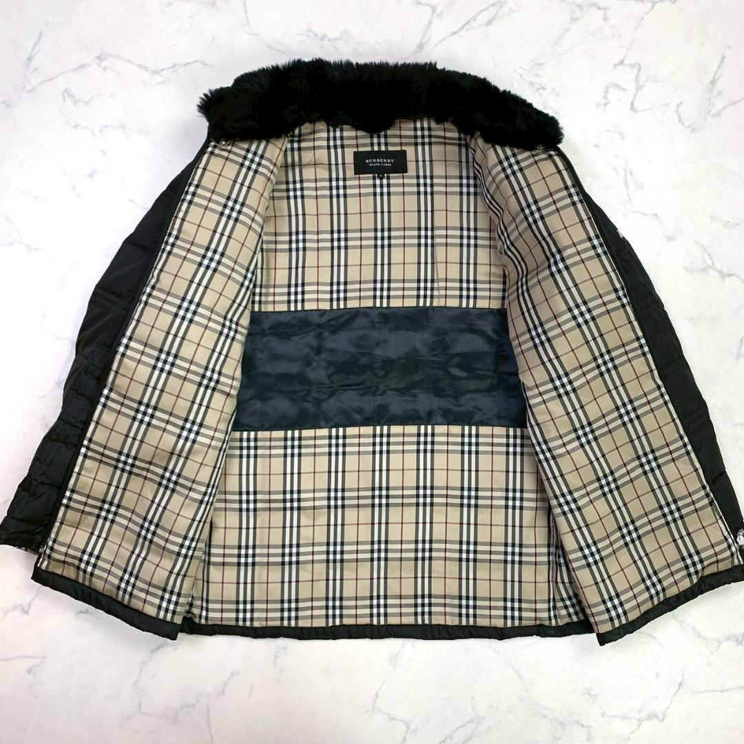 バーバリーブラックレーベル ダウンジャケット 2way ファー M　D887