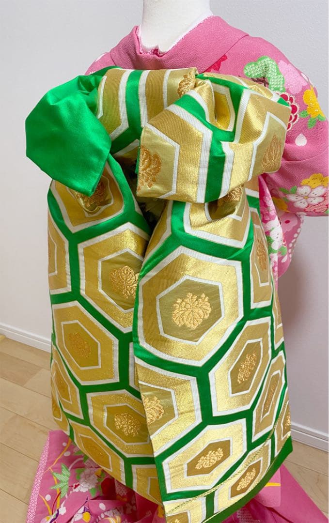 七五三 舞妓さん風　アンティーク 引き振袖着物セット