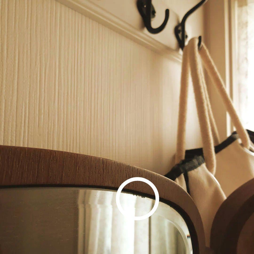 【送料込み】　天然木ドレッサー　鏡台　三面鏡　アンティーク　大塚化学　化粧台