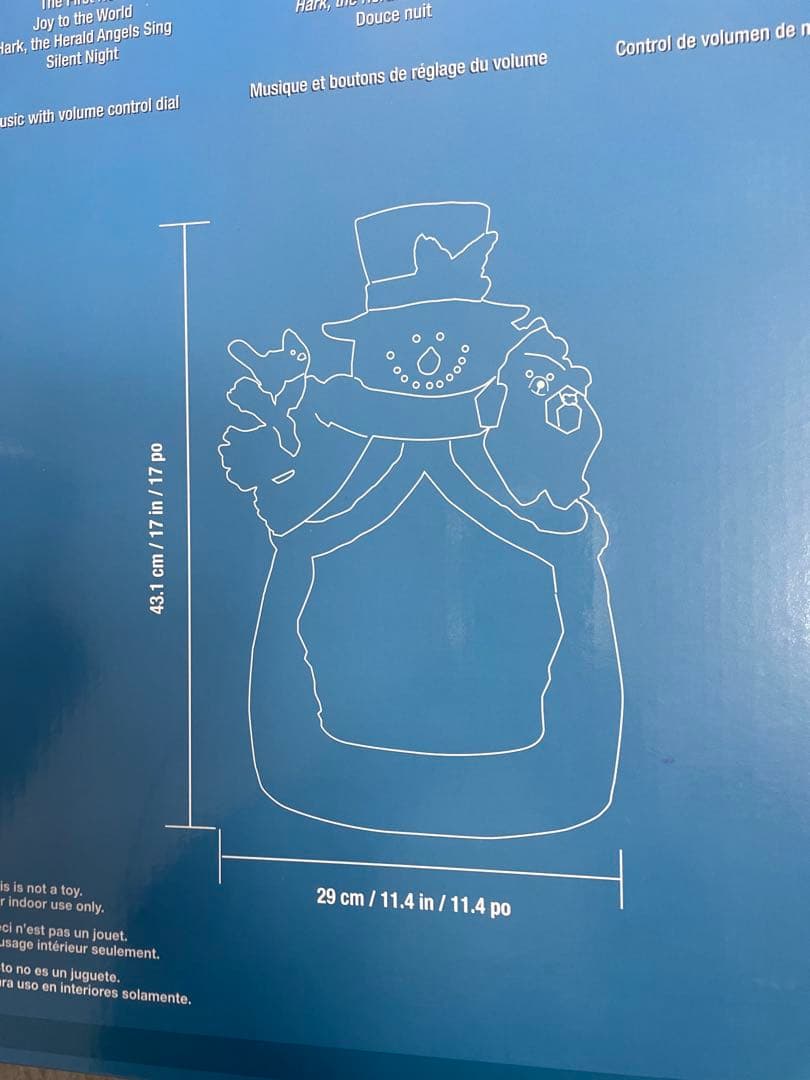 コストコ雪だるまのクリスマス装飾 LED付き