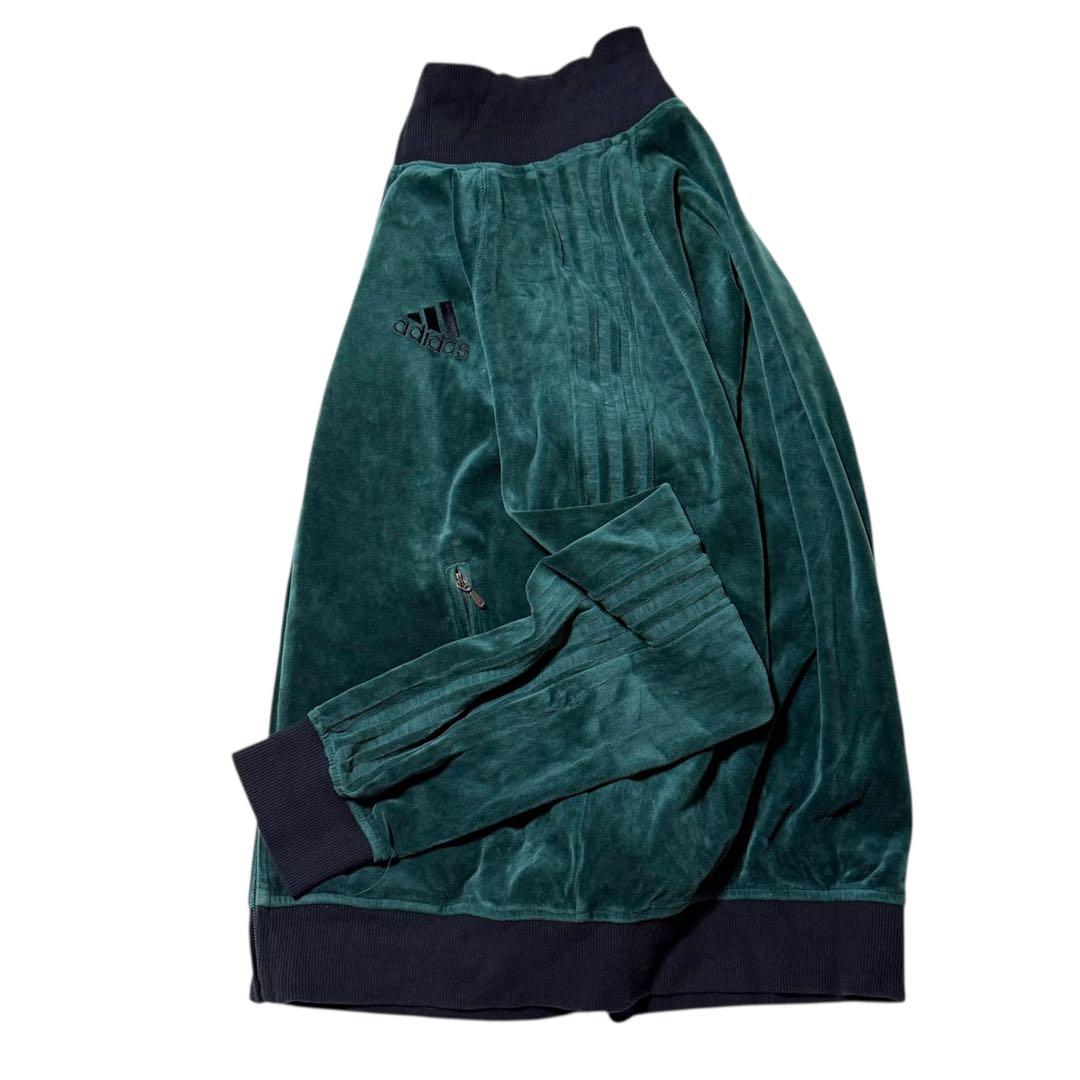 ✨希少✨adidas アディダス ベロア トラックジャケット グリーン 緑