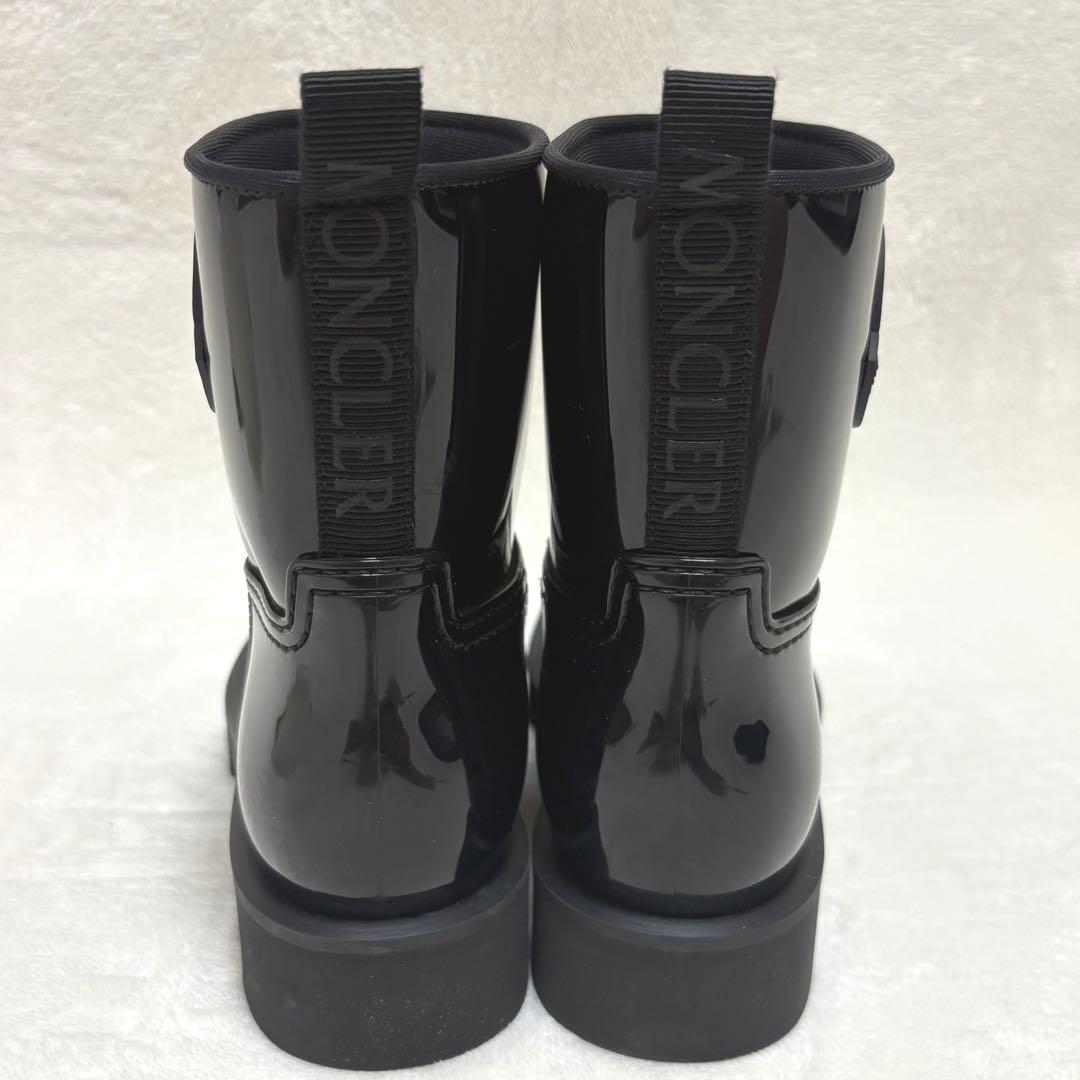 ◆MONCLER◆GINETTE ラバーブーツ 38 黒 レインブーツ