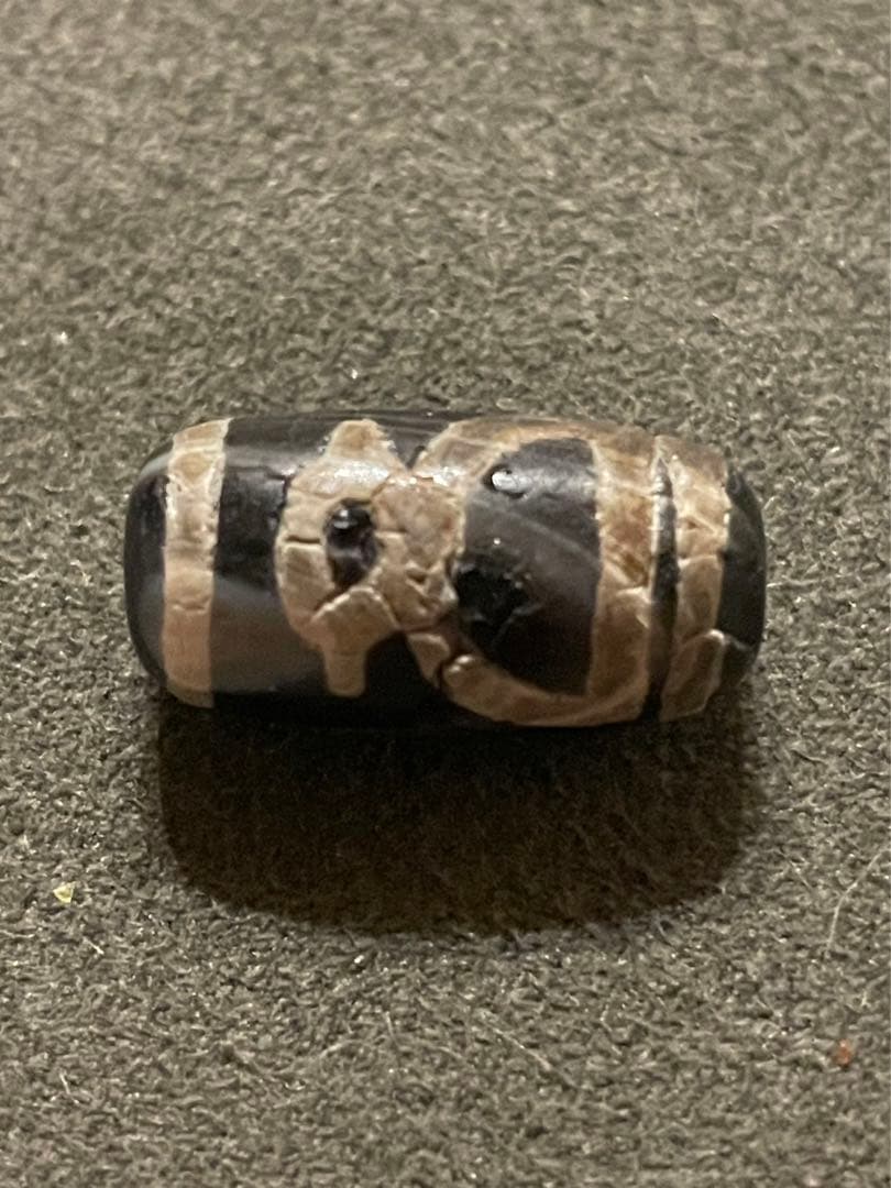 古代天珠　財神天珠　瑪瑙