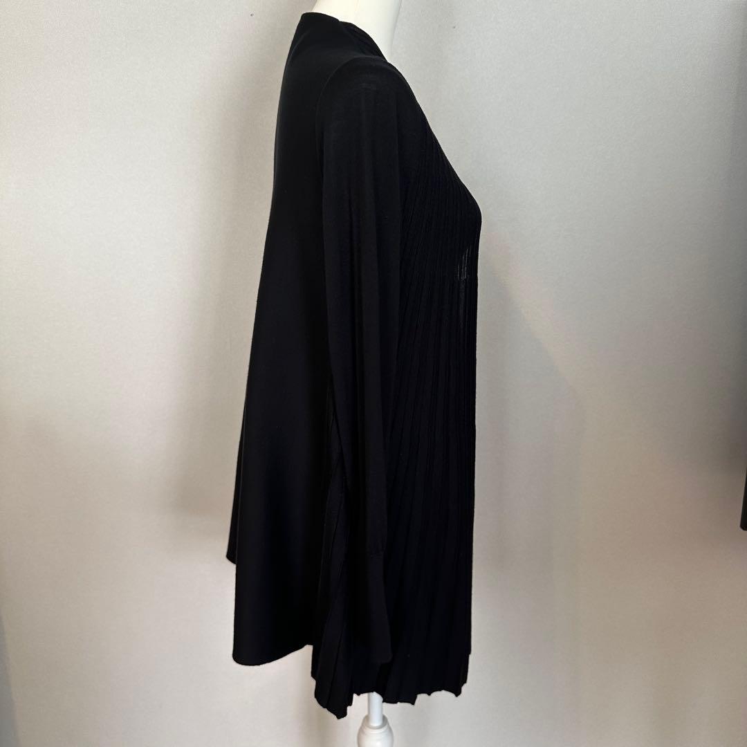 ★サルヴァドーレ フェラガモ★ウールシルクロングカーディガン 黒 ベルト付
