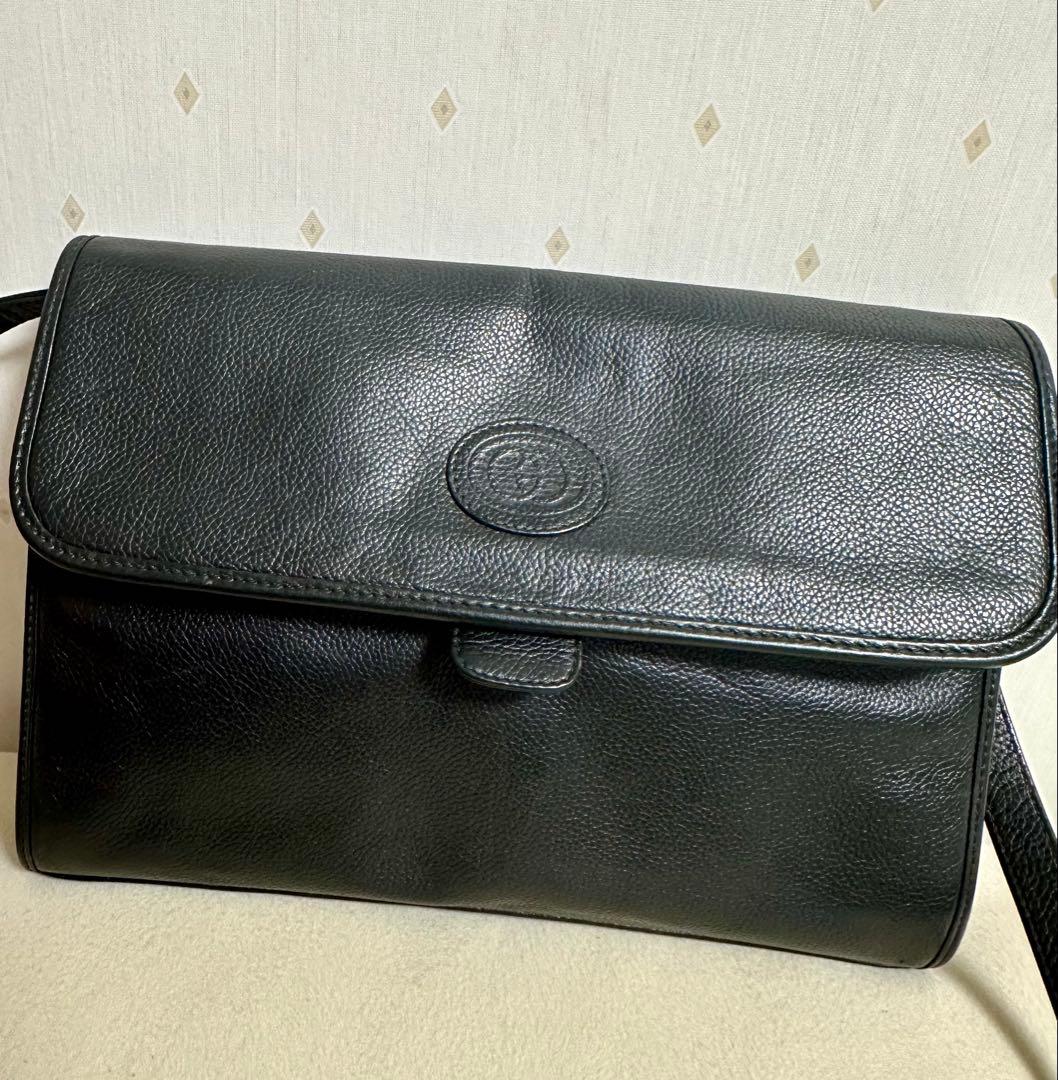 う*し様 グッチ　ショルダーバッグ　2way GG インターロッキング レザー