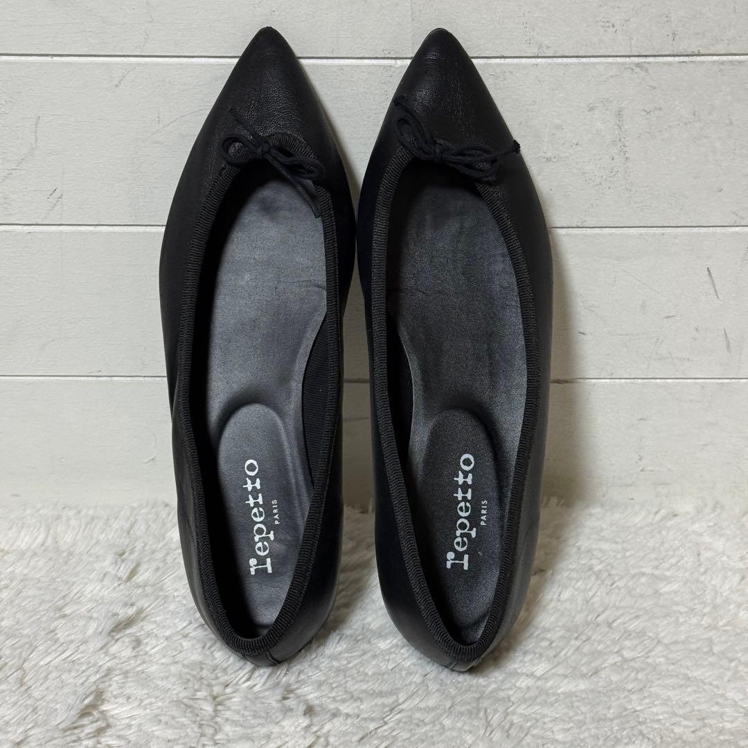 極美品✨repetto レペット　JUNON フラット　バレエシューズ 黒　38