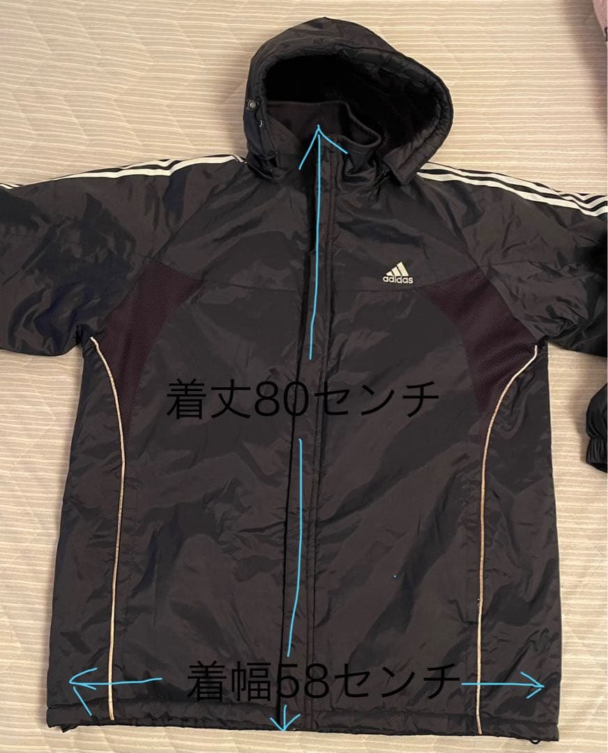 ヴィンテージ　adidas ベンチコート　裏ボア　ドカジャン　レトロ　激レア