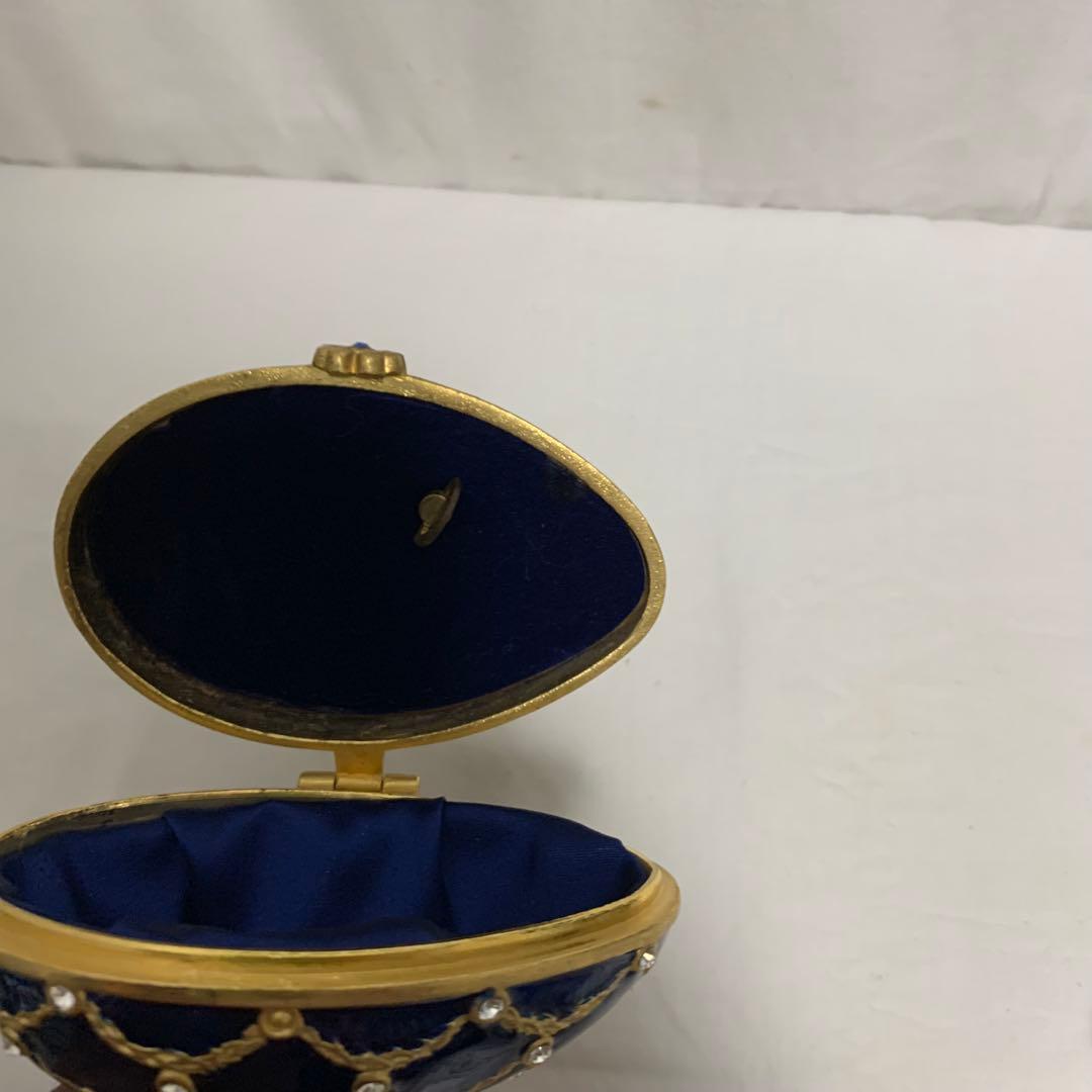 KRISCHERCO ジュエリーケース オルゴール付き ヴィンテージ品　ブルー