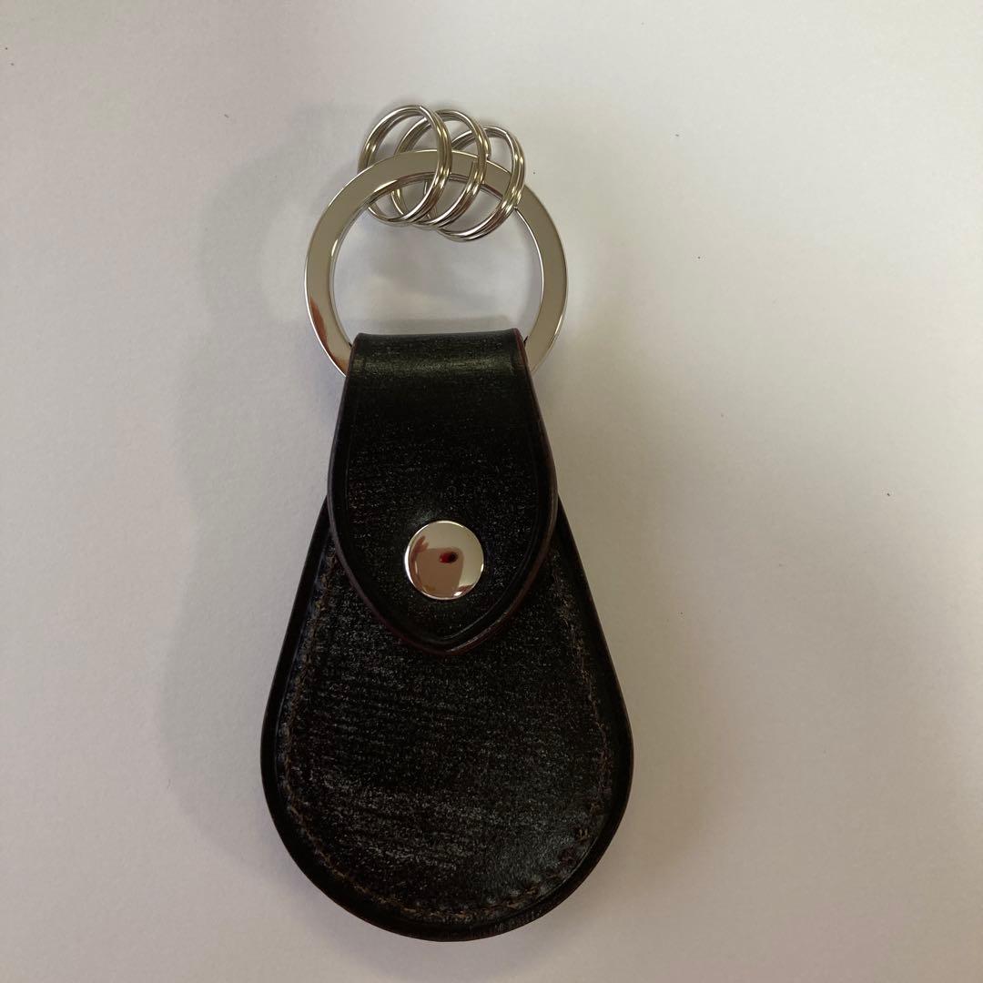 GANZO ダークブラウンレザー キーホルダー